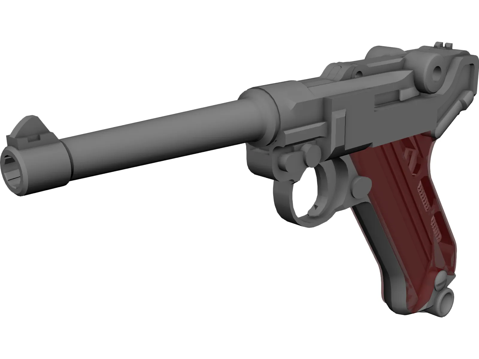 Luger P08 3D Model main preview