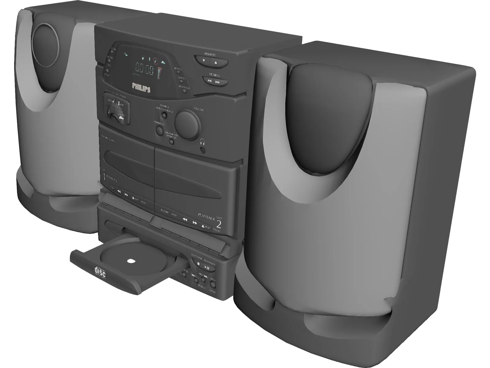 Philips Audio Mini-System 3D Model main preview