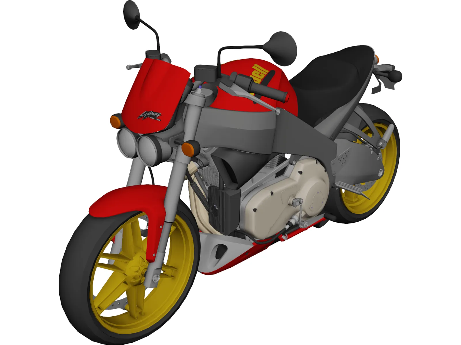 Buell Lightning 3D Model main preview