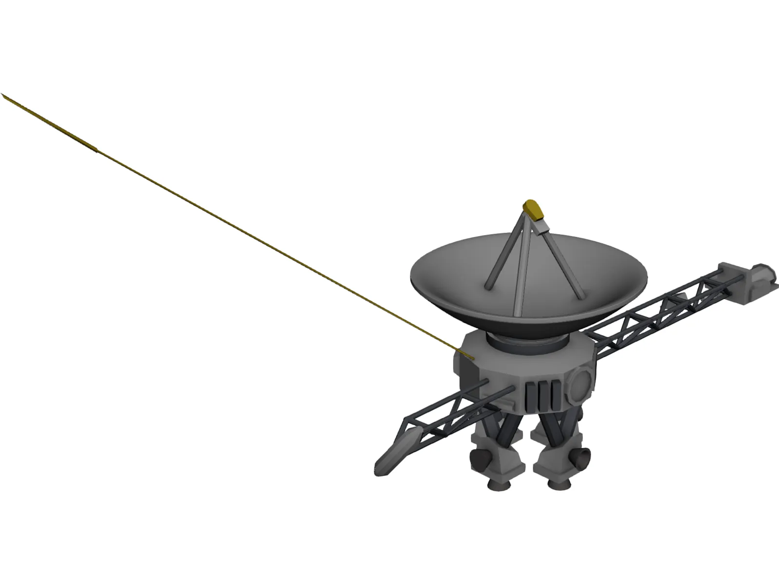 Voyager Space Craft 3D Model main preview