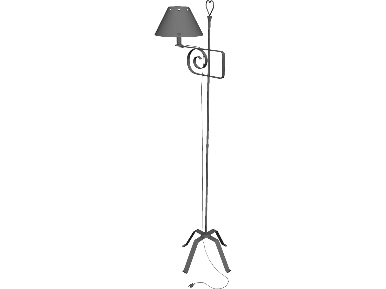 Lamp Country 3D Model main preview