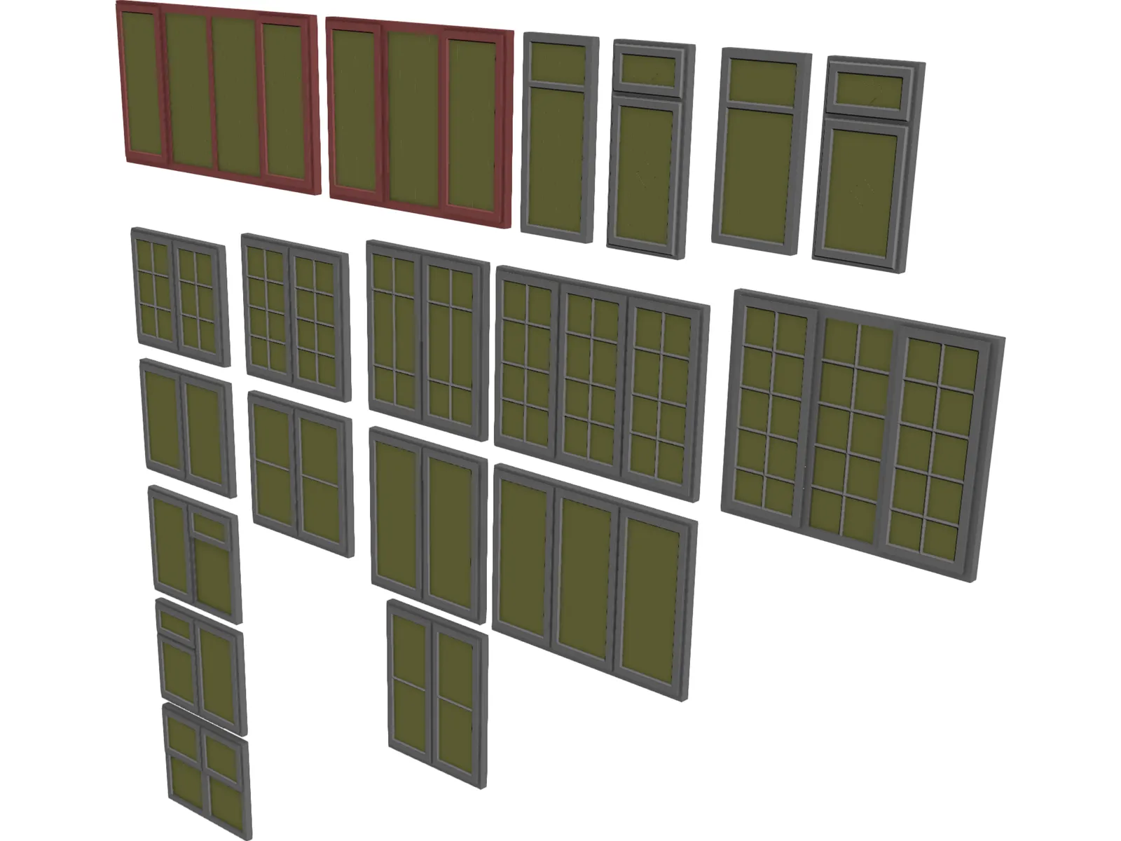 Windows Collection 3D Model main preview