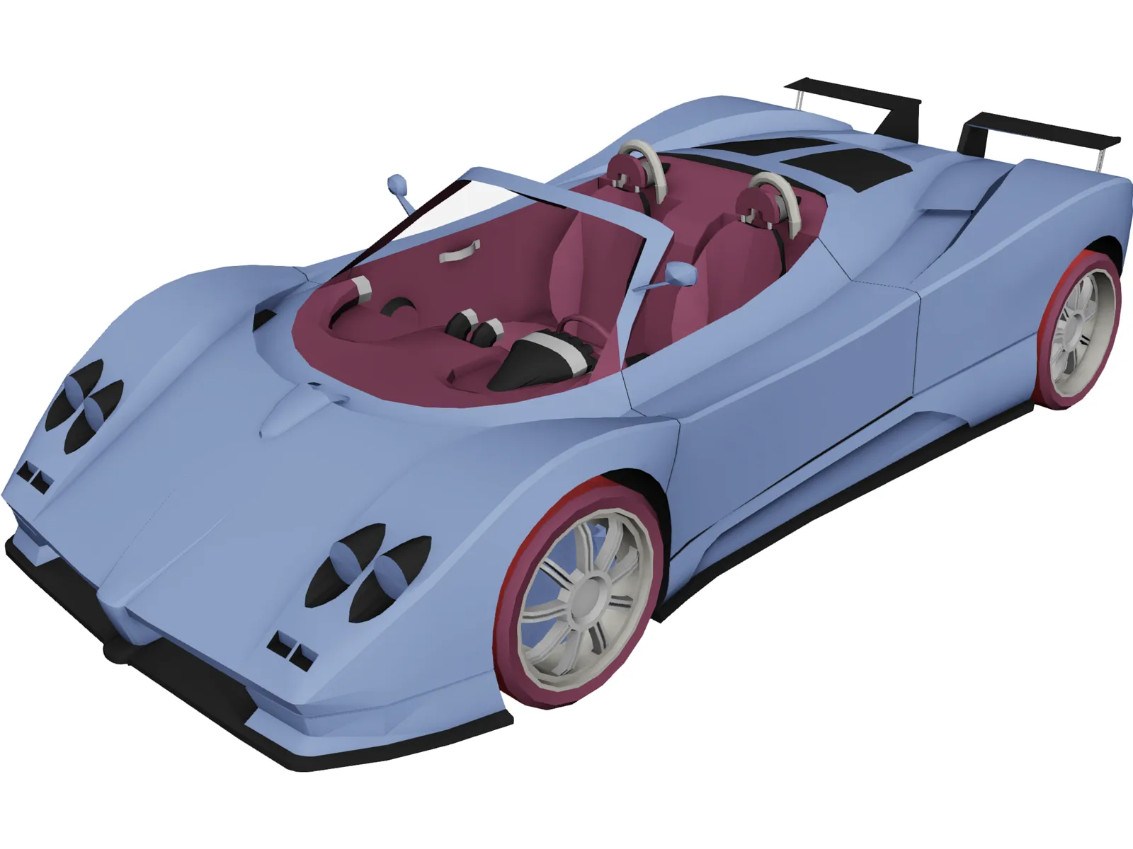 Pagani Zonda 3D Model main preview
