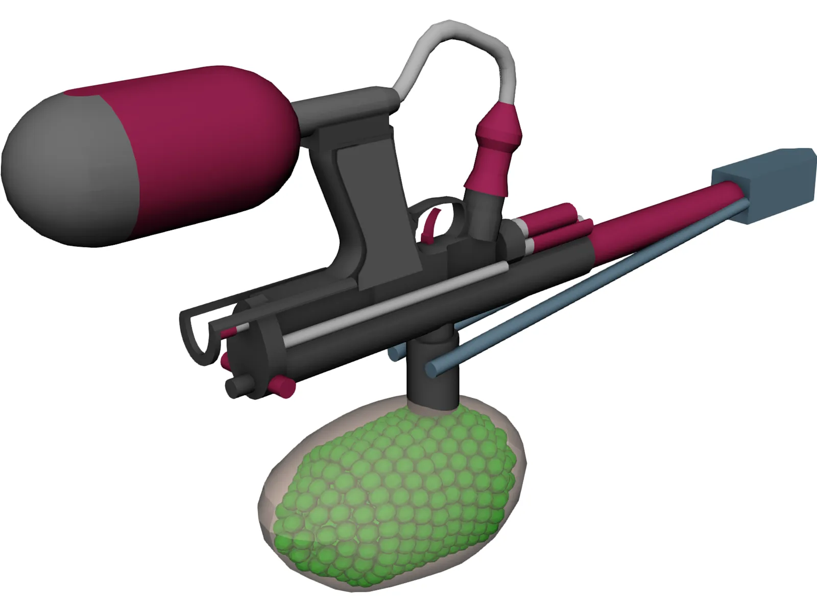 Paintball Marker/Gun 3D Model main preview