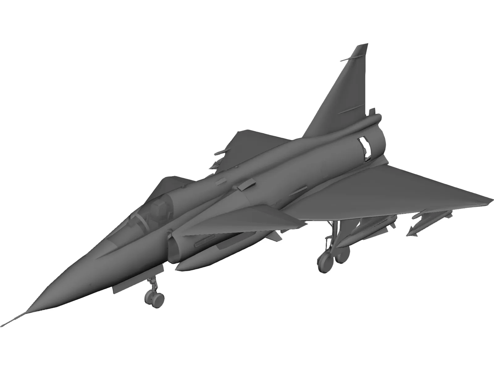SAAB AJ-37 Viggen 3D Model main preview