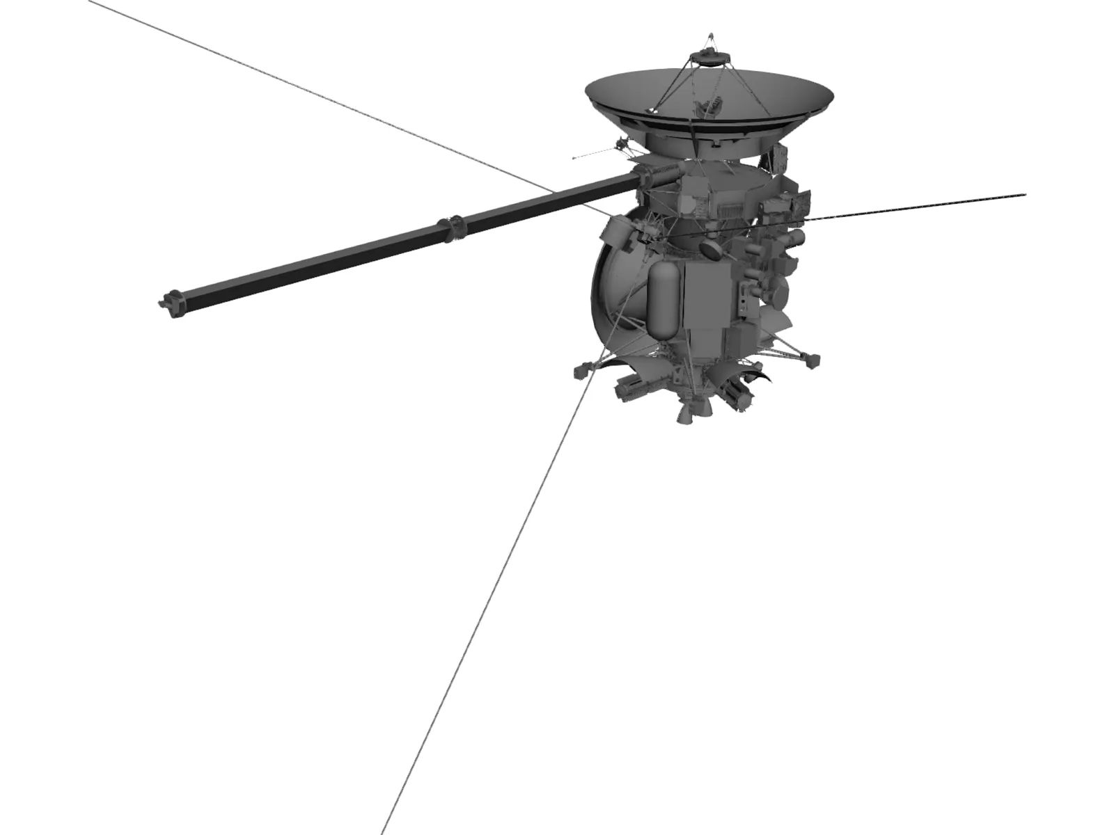 Cassini Orbiter NASA Probe 3D Model main preview