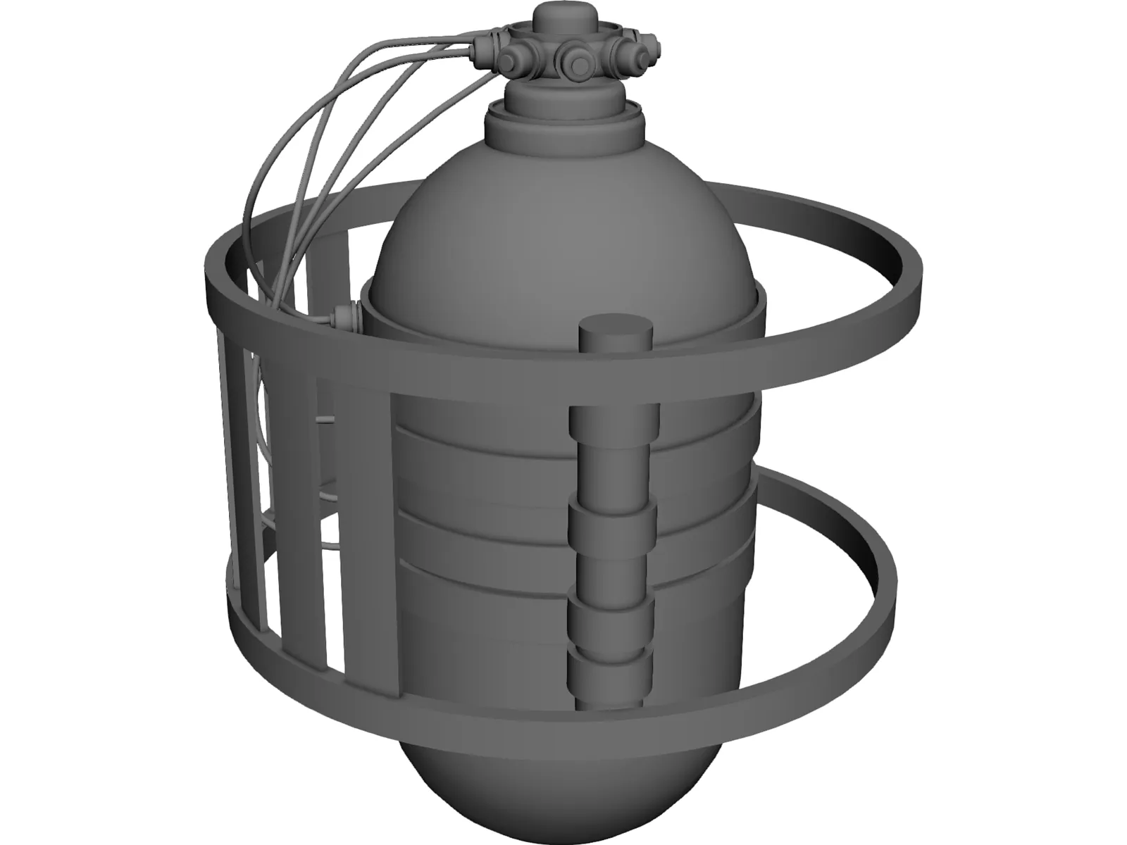 Container Satellite 3D Model main preview