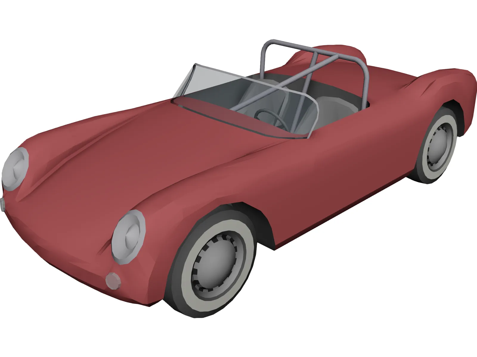 Porsche Roadster (1955) 3D Model main preview