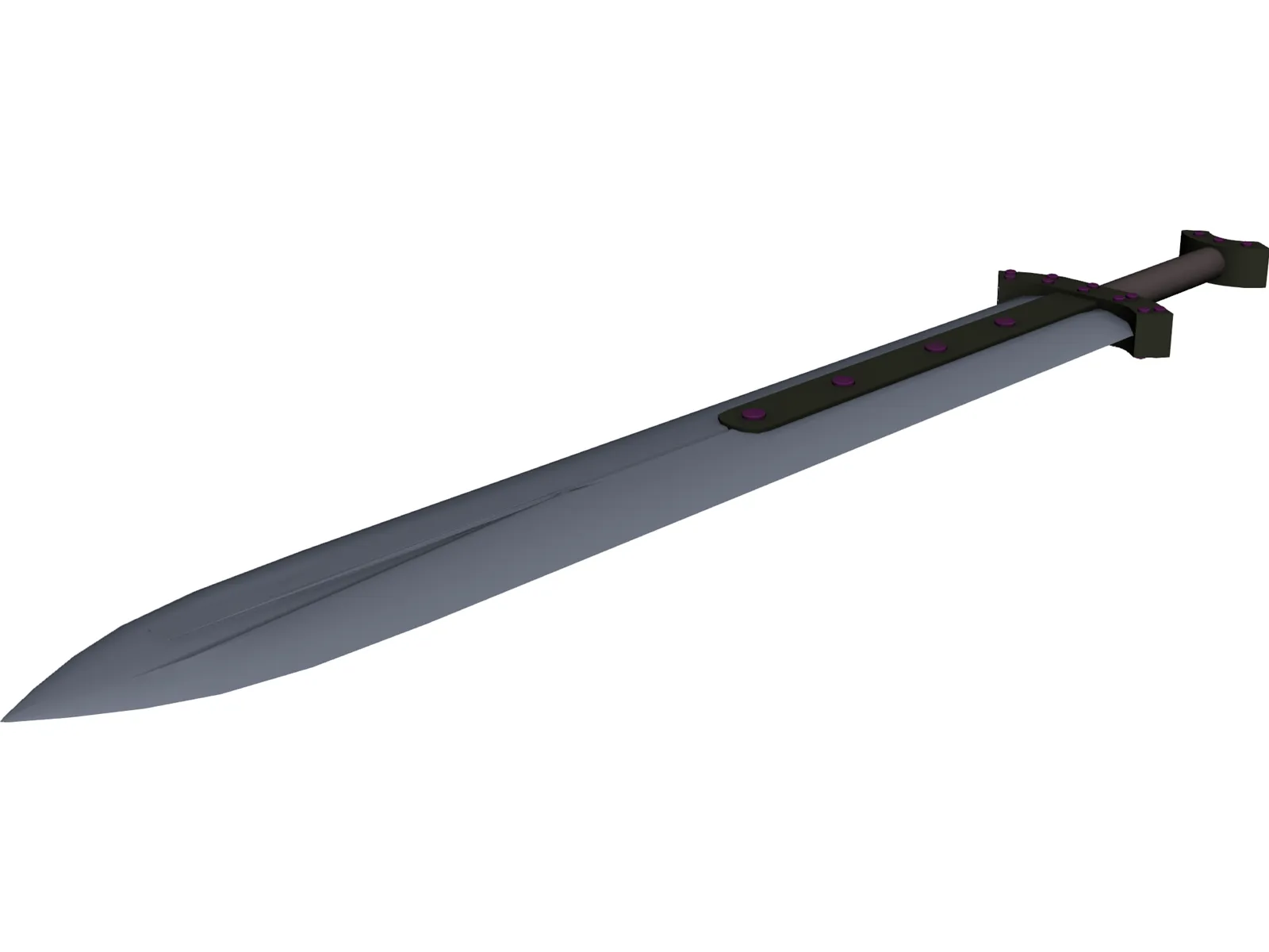Sword Short Broad 3D Model main preview