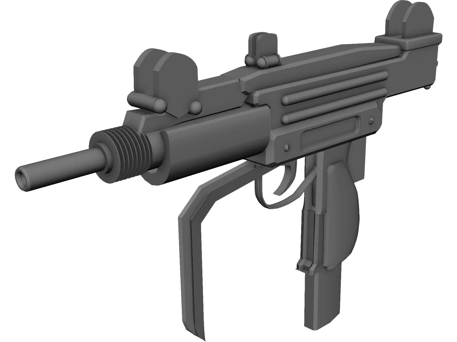 Uzi 3D Model main preview