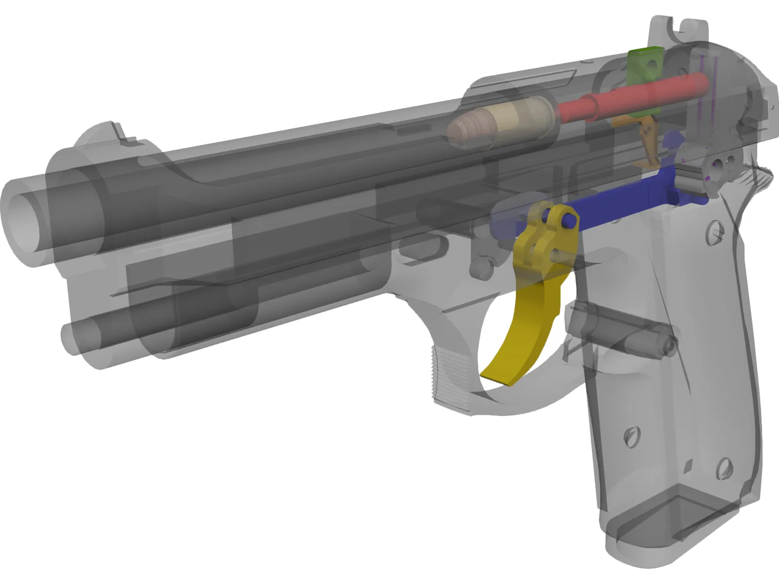 Beretta 92D 3D Model main preview
