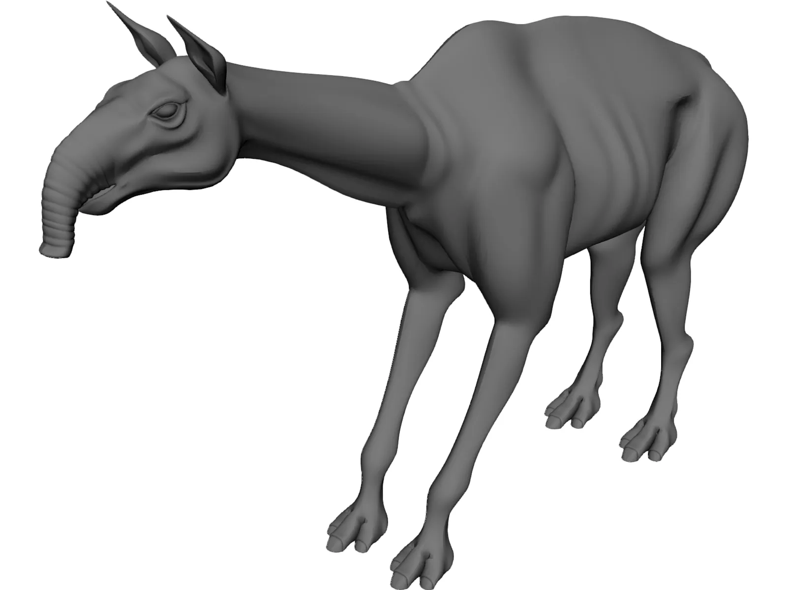 Macrachenia 3D Model main preview