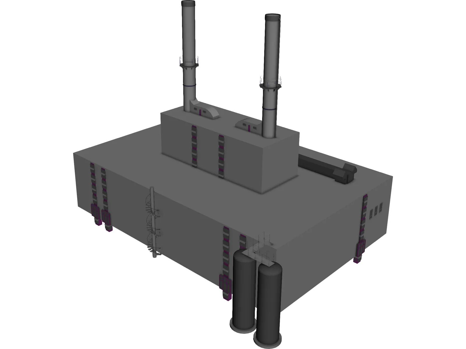 Power Station 3D Model main preview