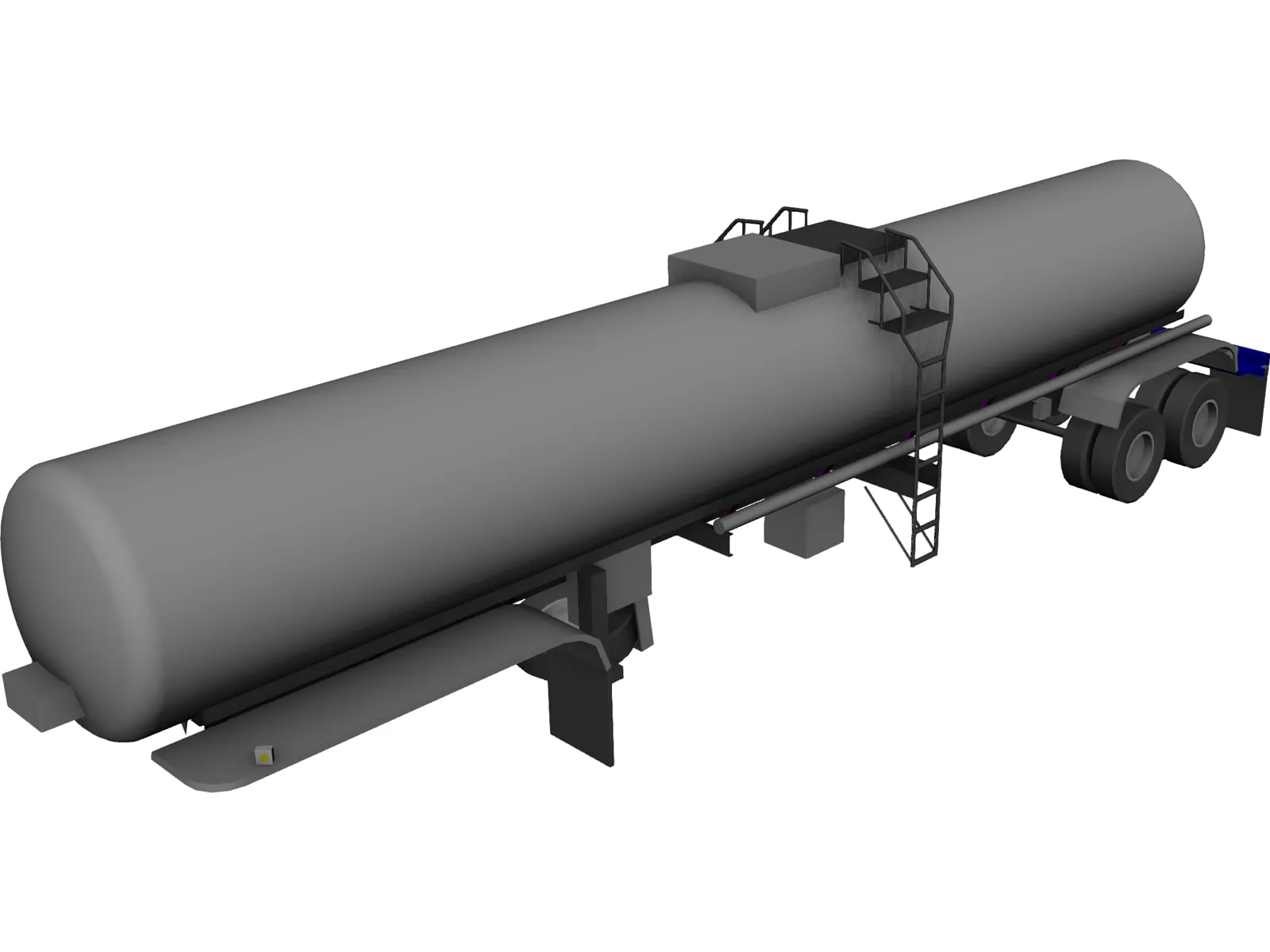 Trailer Tanker 3D Model main preview