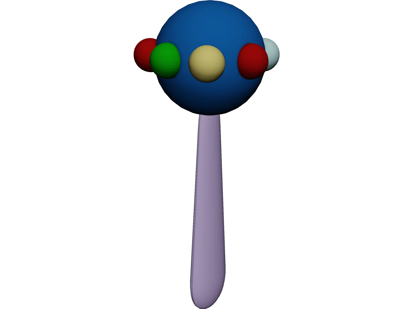 Baby Rattle 3D Model main preview