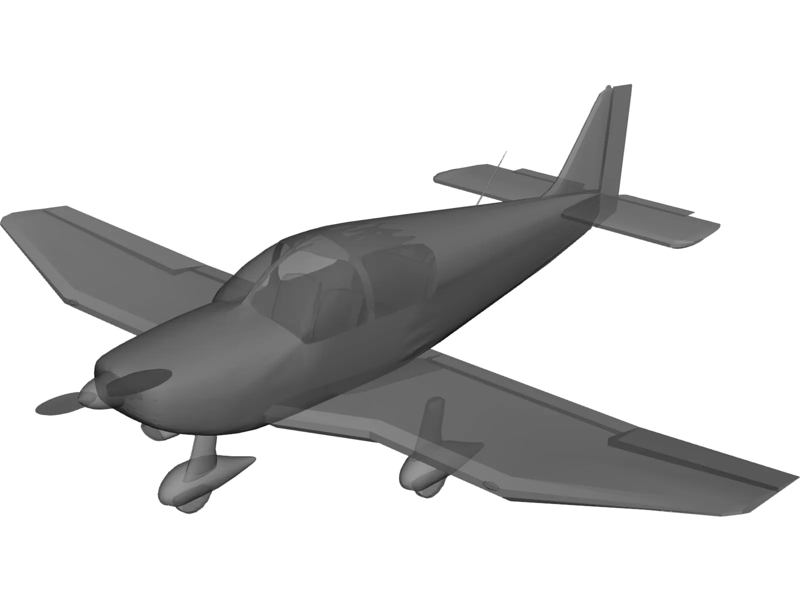Robin DR400 3D Model main preview