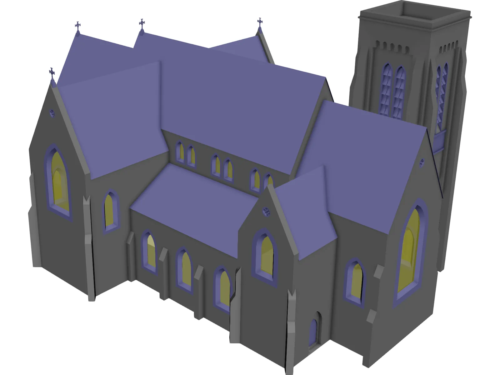Church Gothic 3D Model main preview
