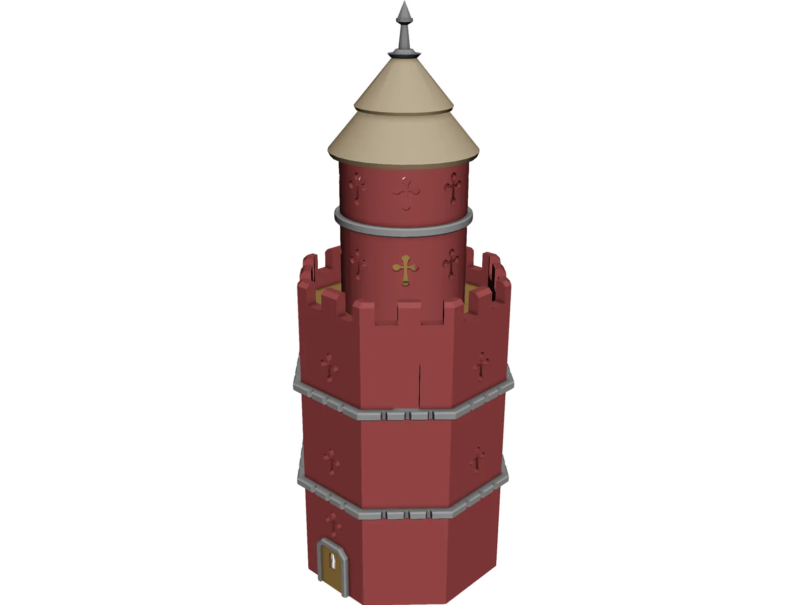Gothic Tower 3D Model main preview