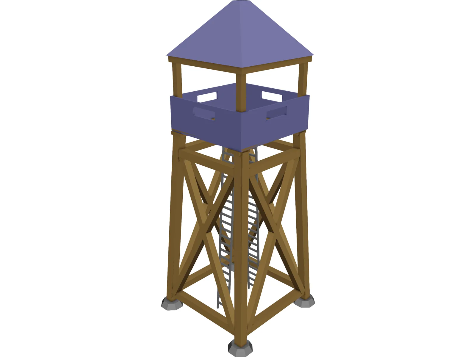 Guard Tower Middle Ages 3D Model main preview