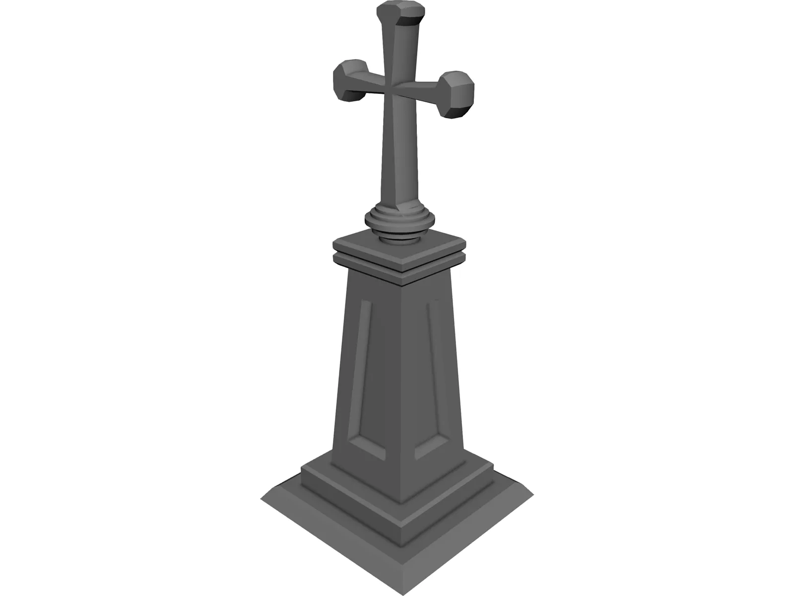 Christian Cross 3D Model main preview