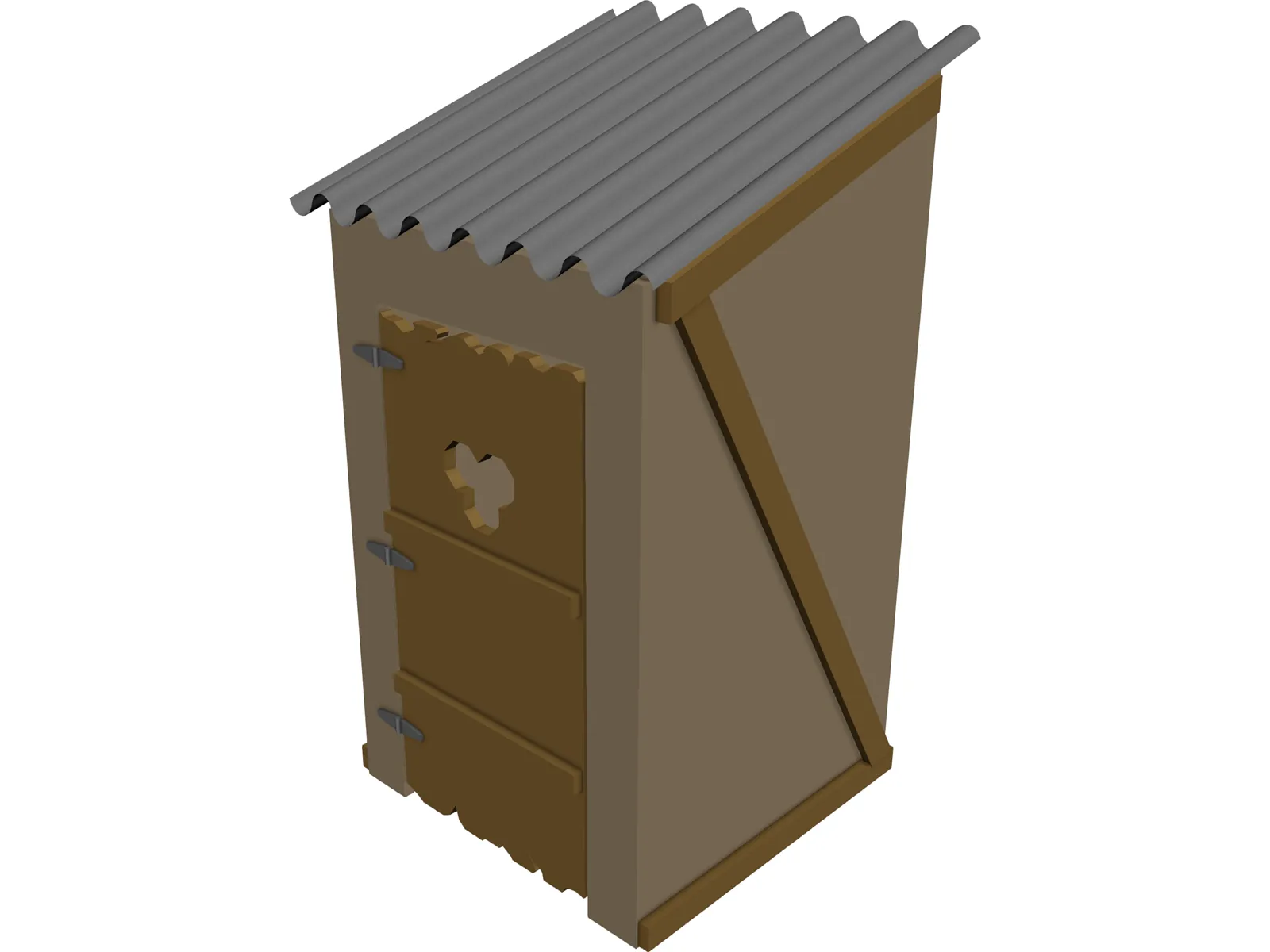 Wild West Outhouse 3D Model main preview