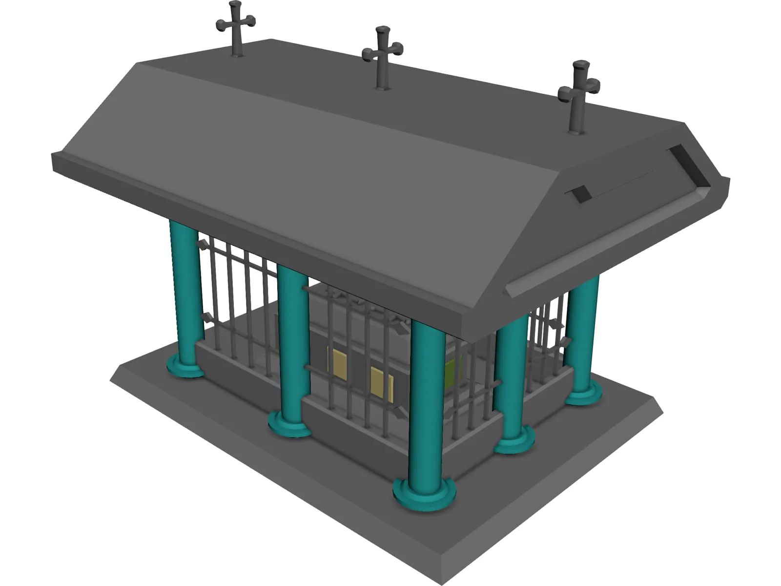 Crypt and Coffin 3D Model main preview