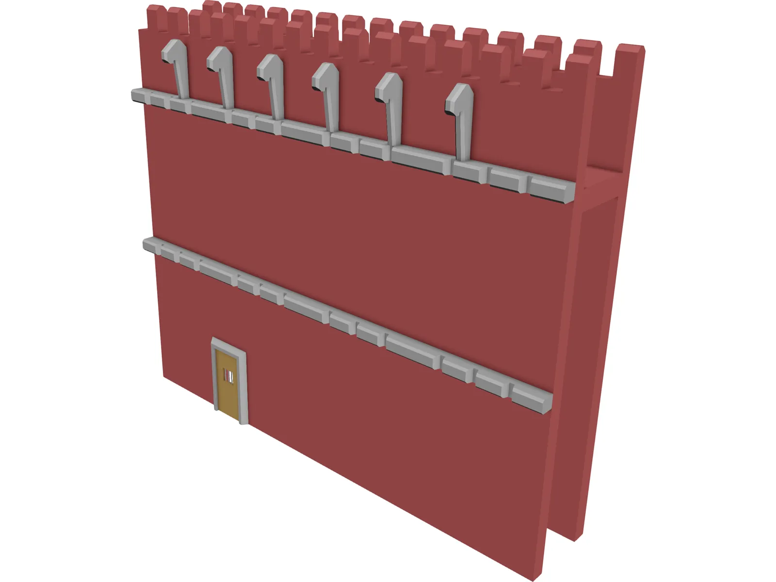 Wall Gothic 3D Model main preview