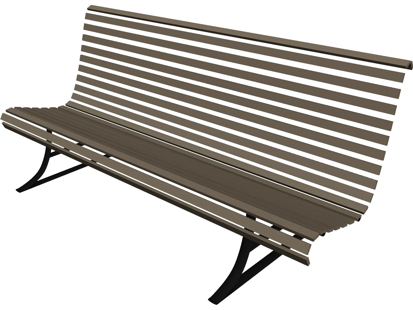Bench 3D Model main preview