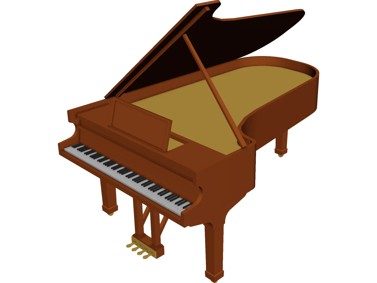 Piano 3D Model main preview