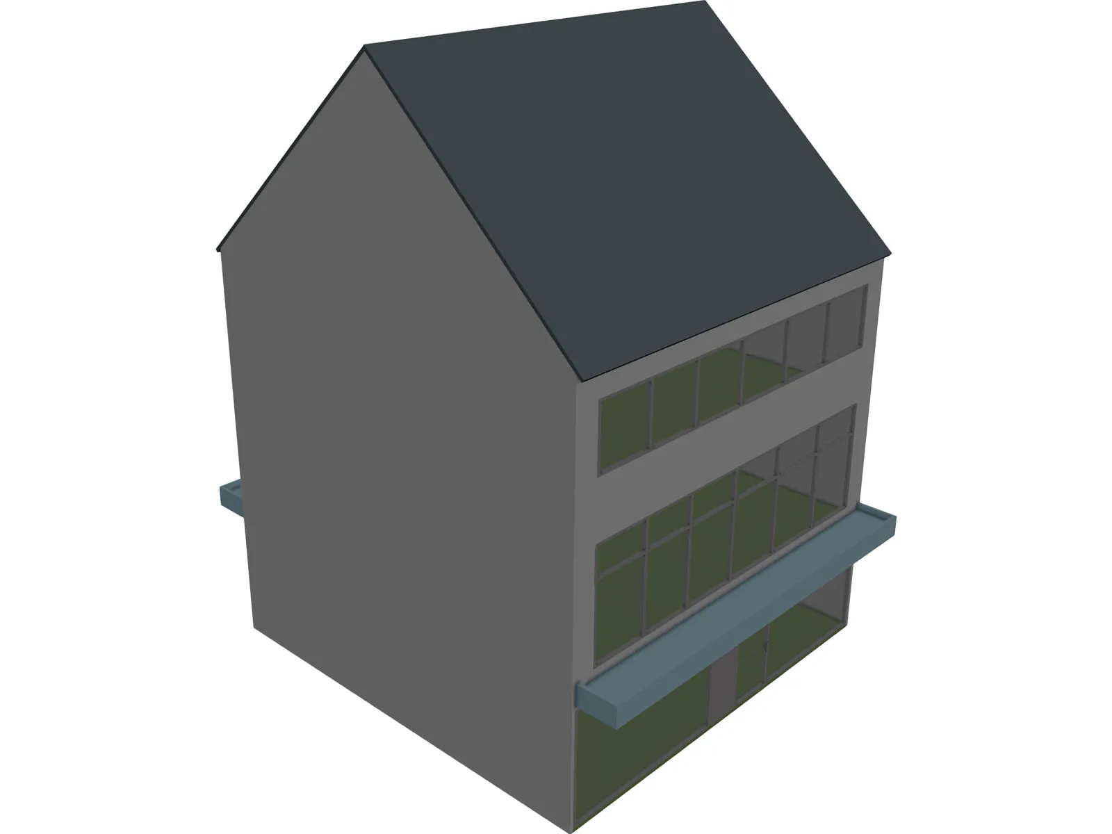 Shops Small Multi-Level 3D Model main preview