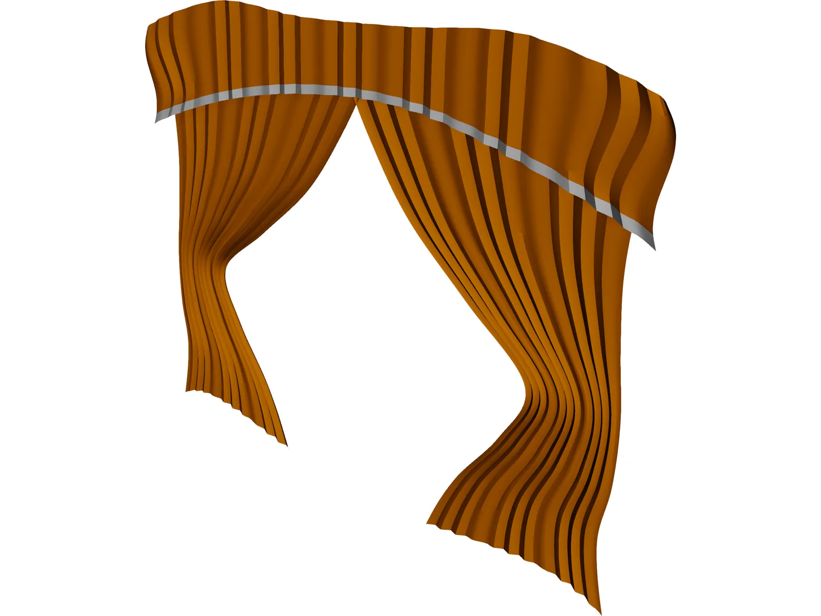 Curtains 3D Model main preview