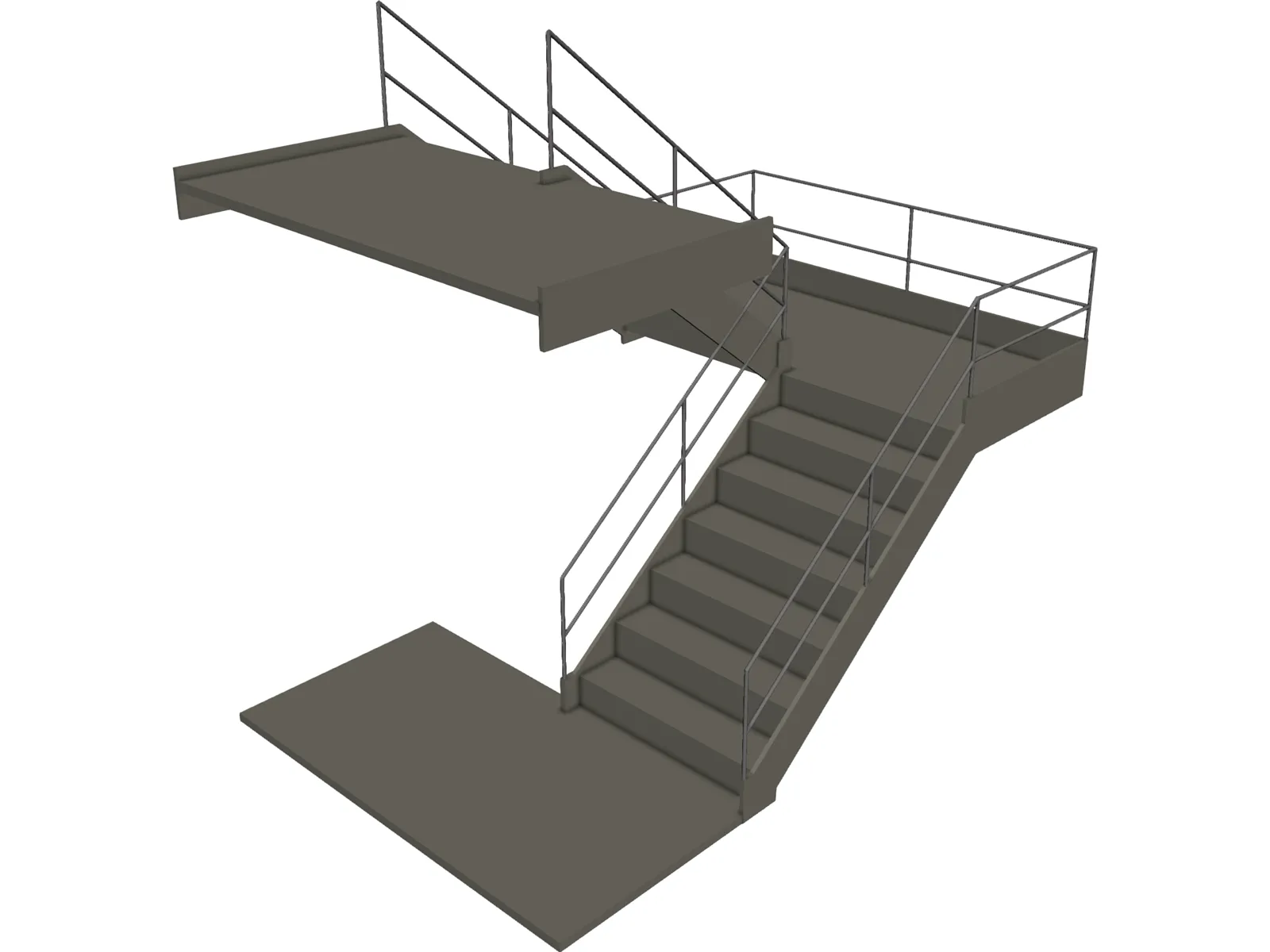 Stairs 3D Model main preview