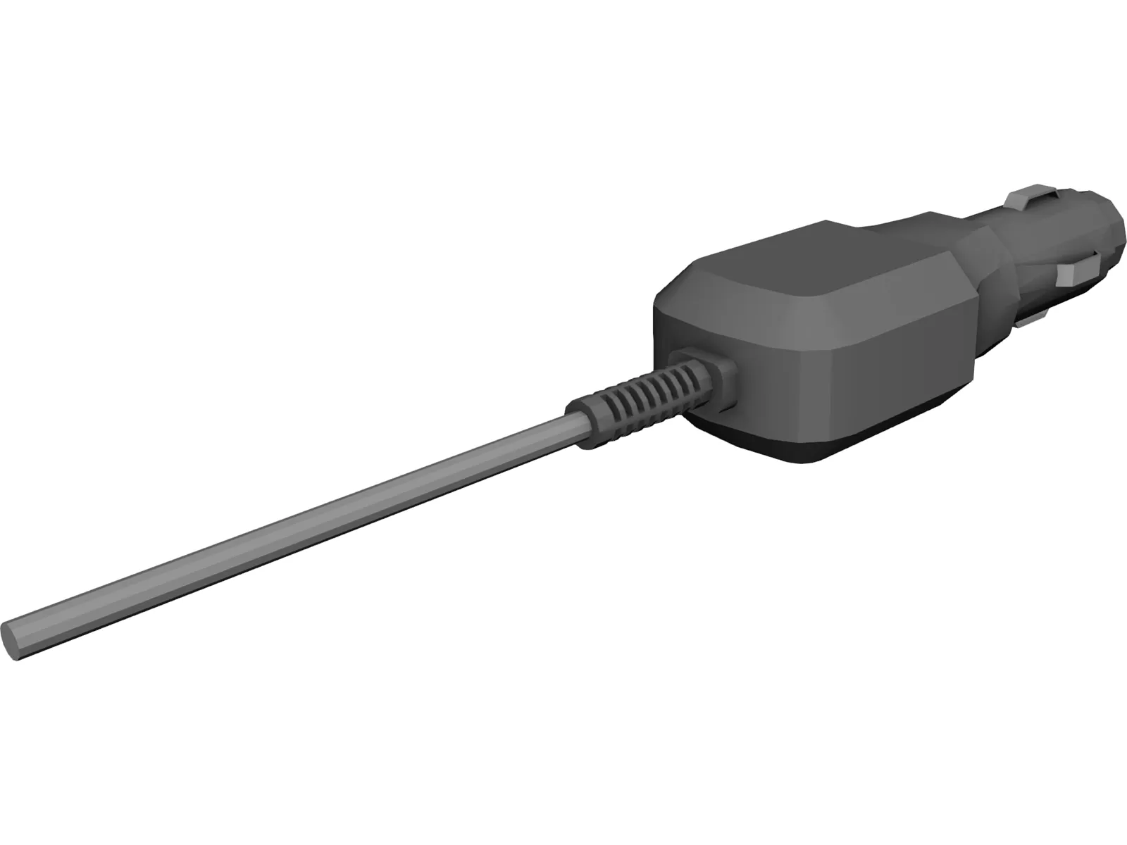 Cigarette Lighter Car Adapter 3D Model main preview