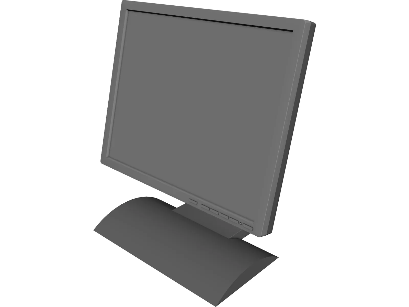 Monitor 19in Flat Panel Computer 3D Model main preview