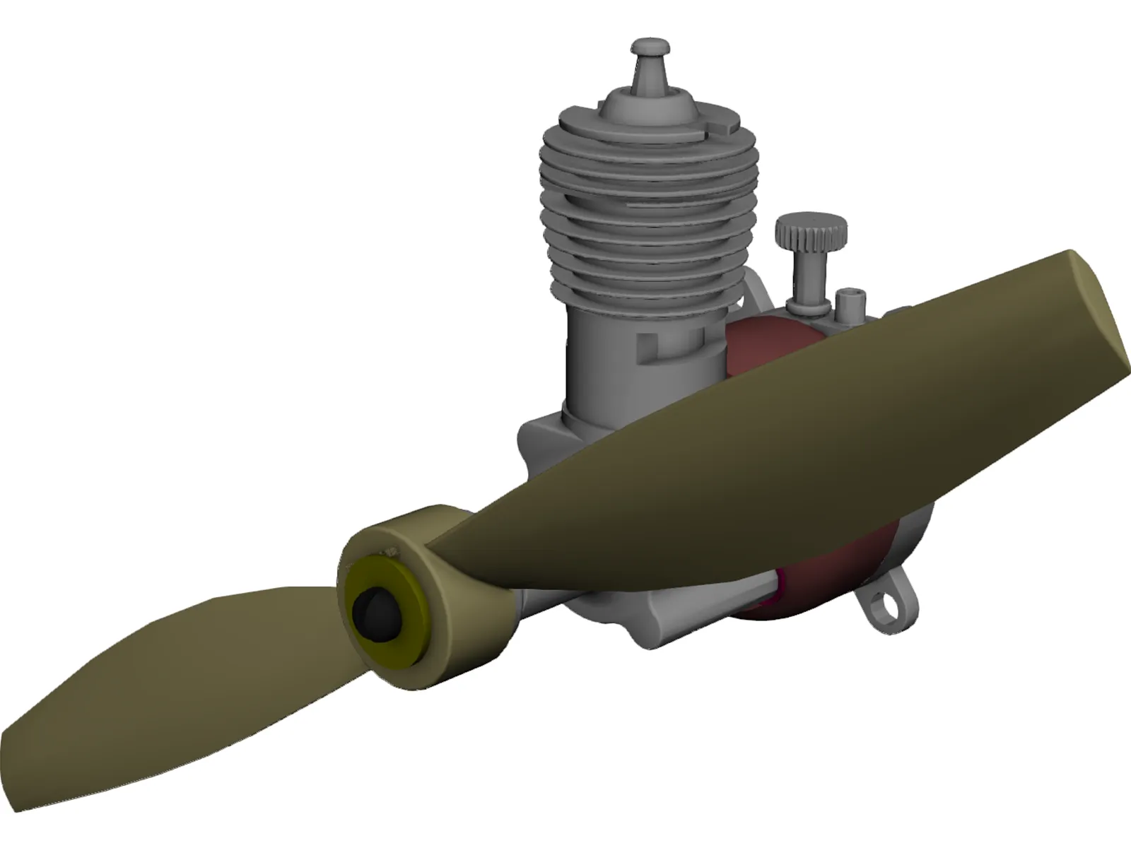 Airplane Model Engine 3D Model main preview