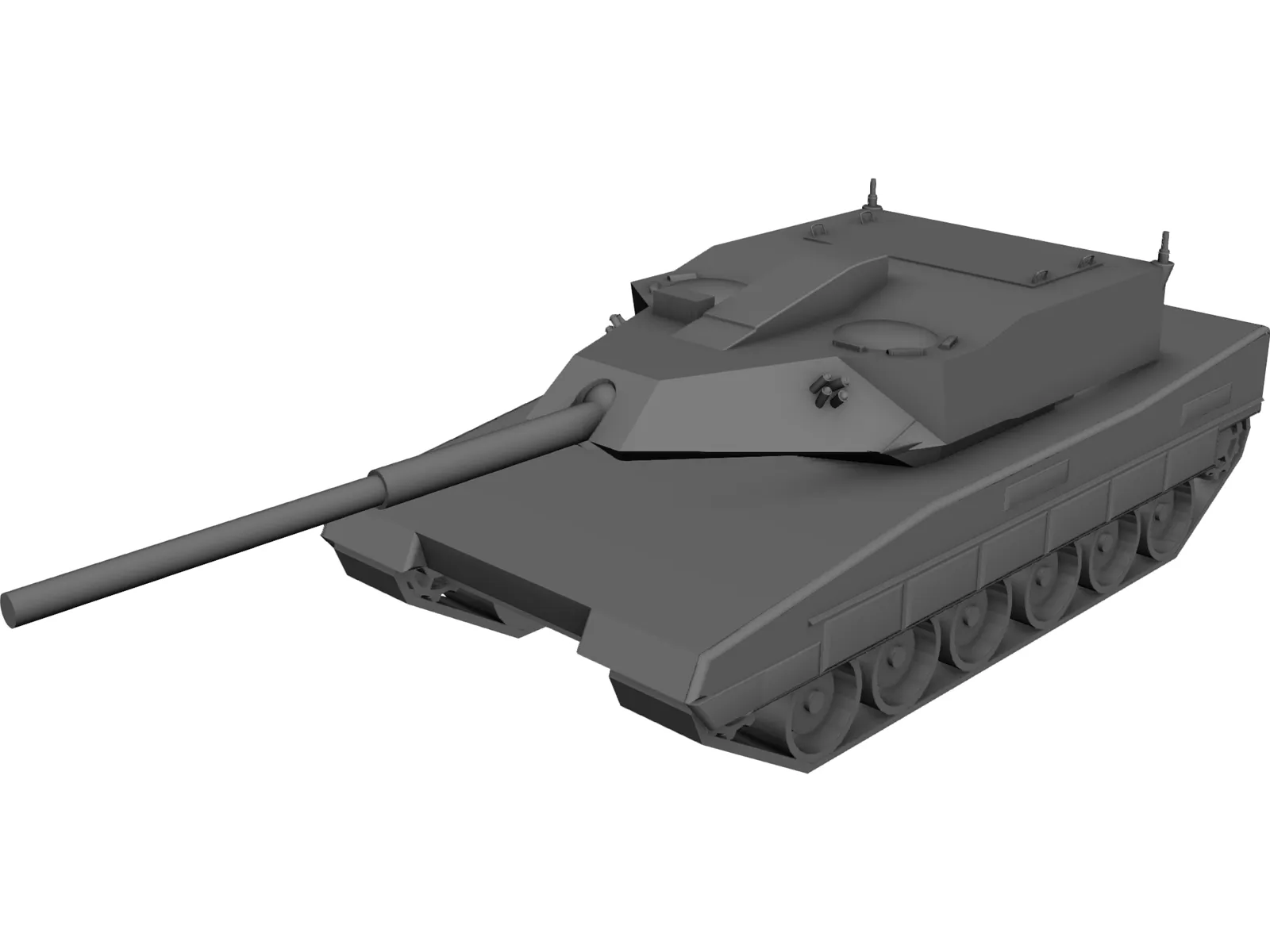 Future Light Tank Fictional Design 3D Model main preview
