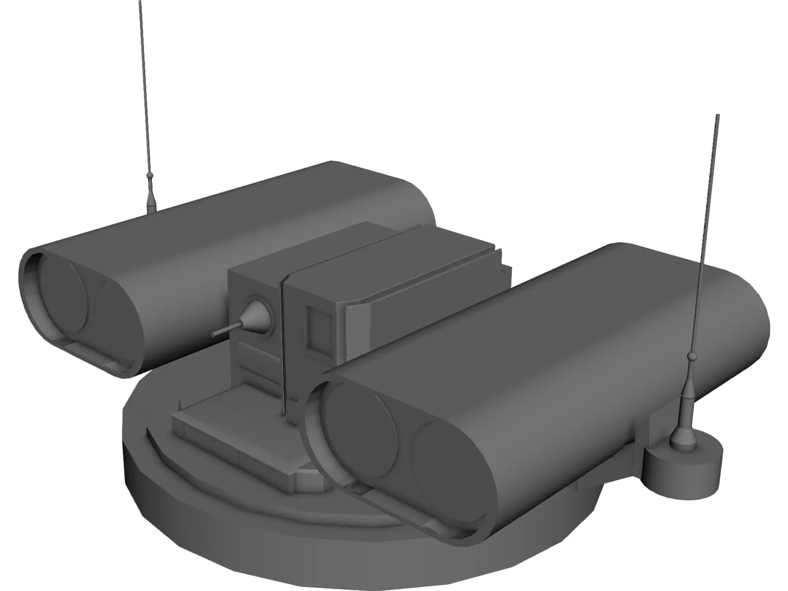 HOT Anti Tank Missile Turret 3D Model main preview