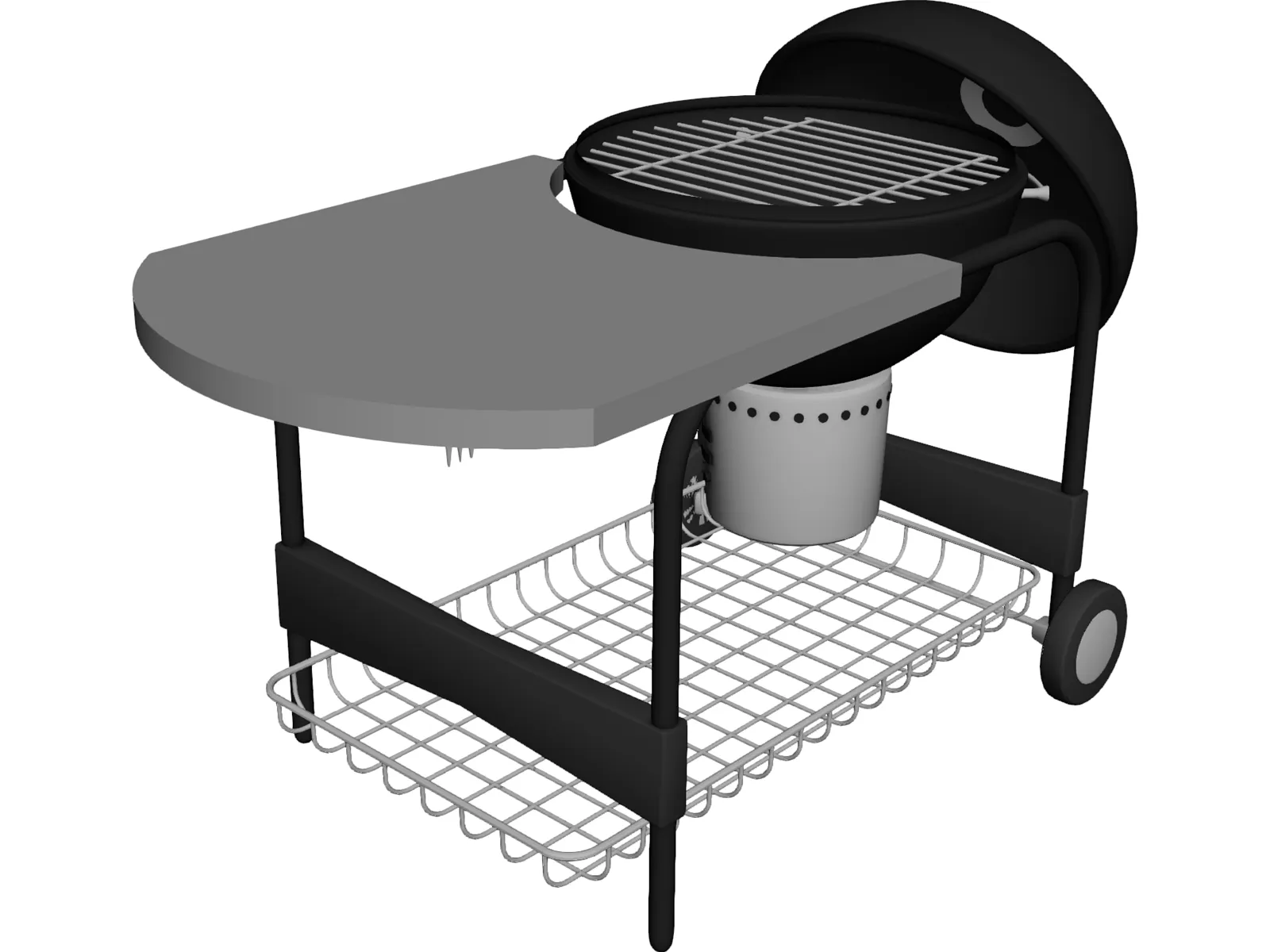 Charcoal Grill 3D Model main preview