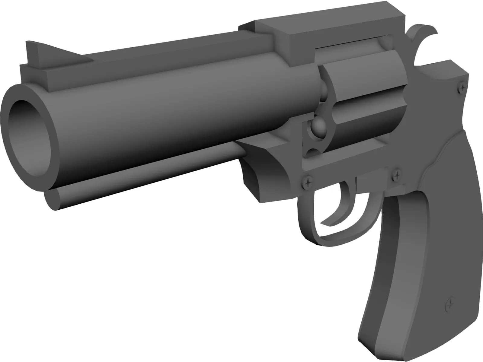 Police Model .38 Special Revolver Pistol 3D Model main preview
