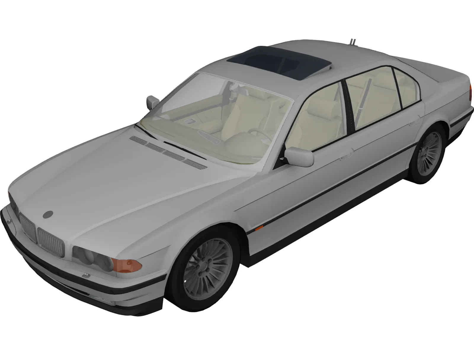BMW 750iL 3D Model main preview