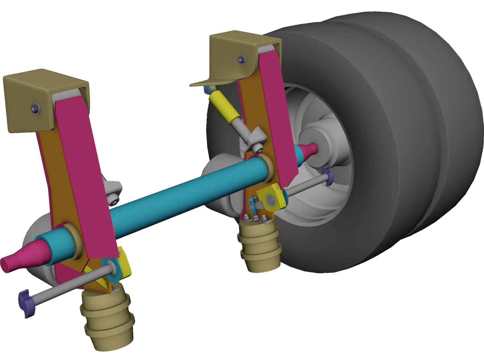 Suspension Truck Trailer 3D Model main preview