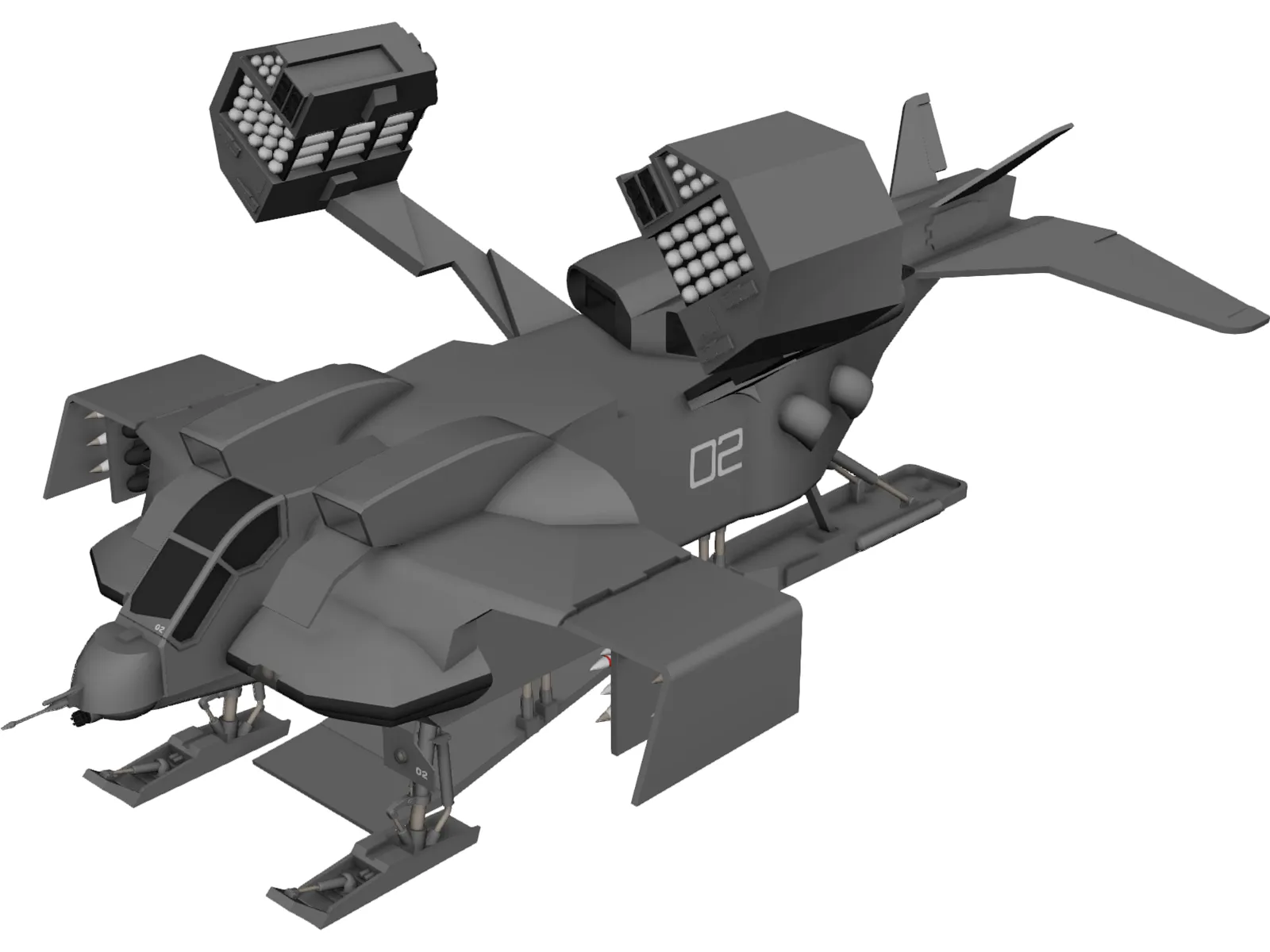 Star Wars Dropship 3D Model main preview