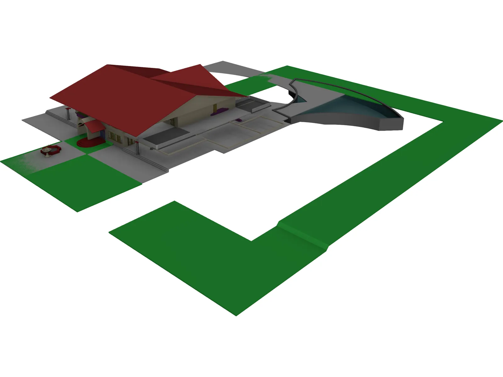 Mansion Interior 3D Model main preview