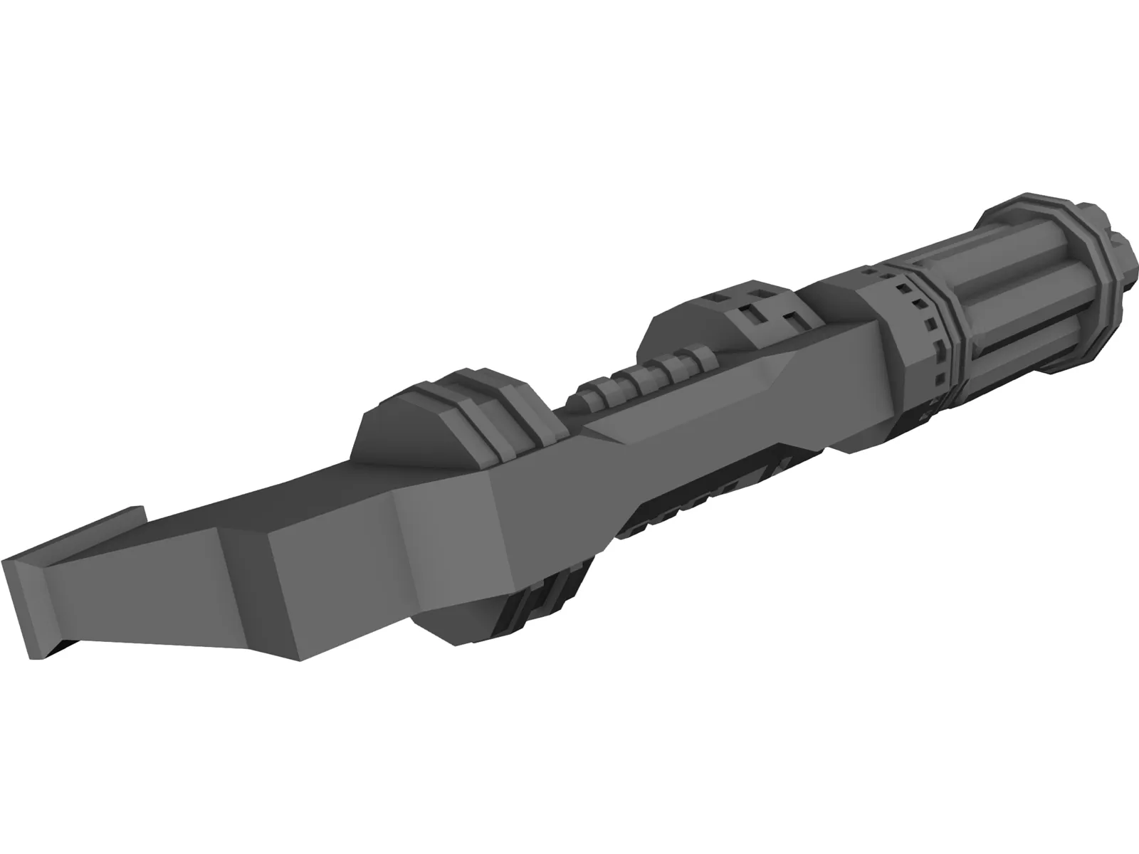 Gun 3D Model main preview