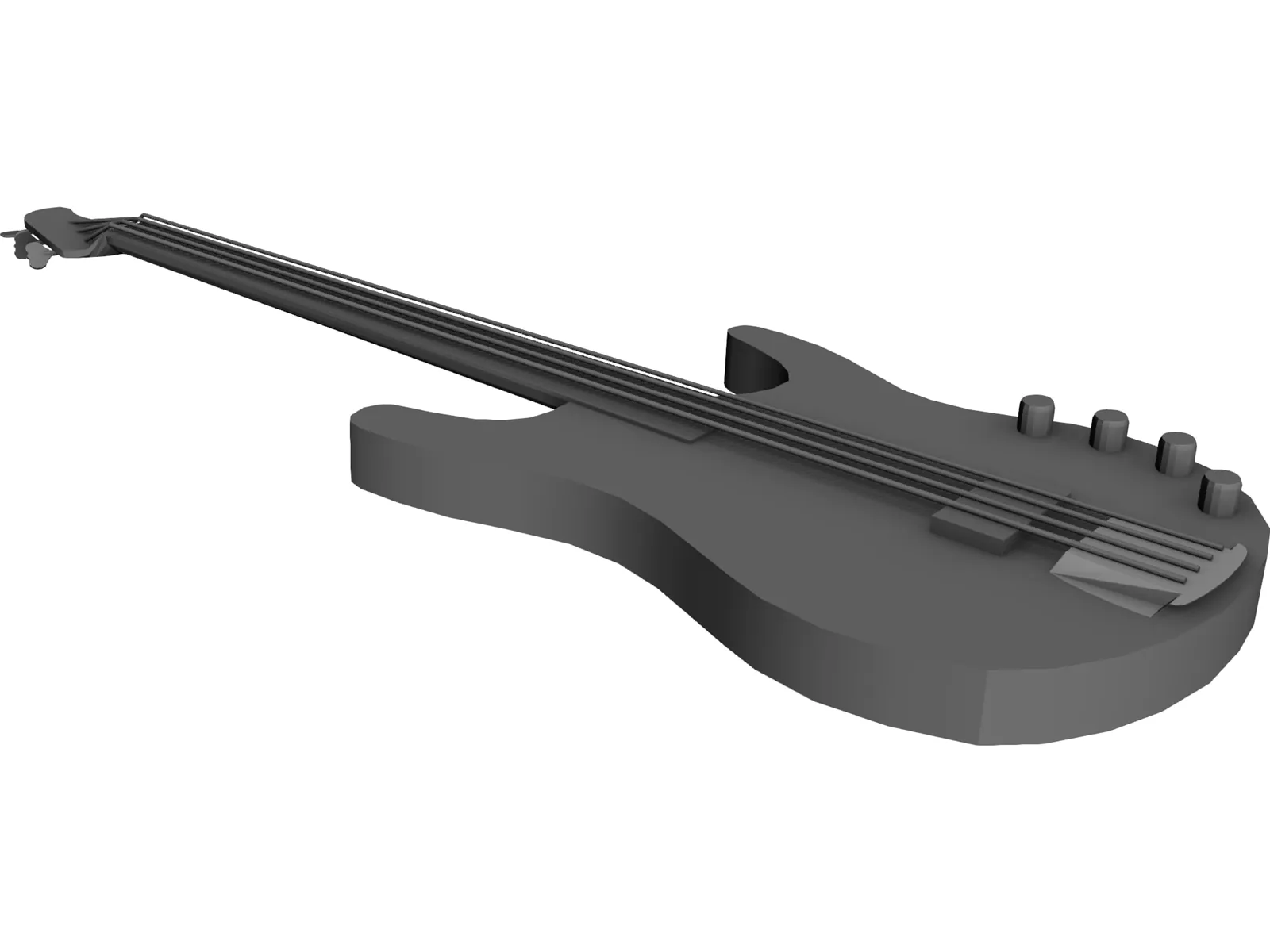 Guitar Bass 3D Model main preview