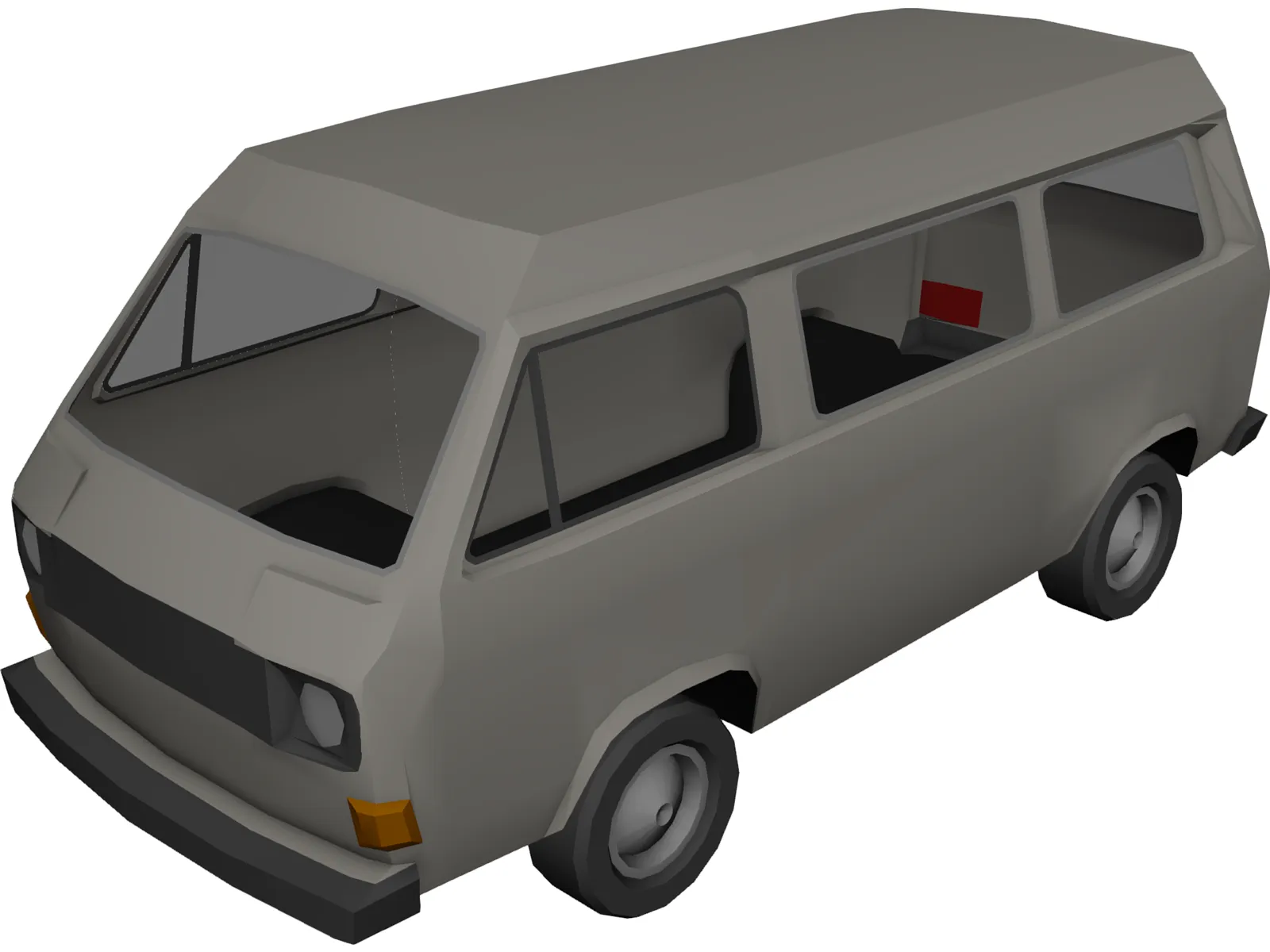 Volkswagen Bus 3D Model main preview