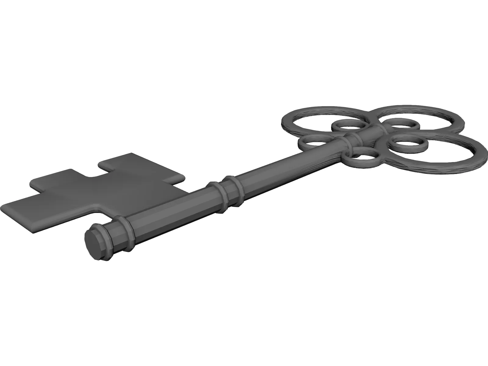 Medieval Key 3D Model main preview
