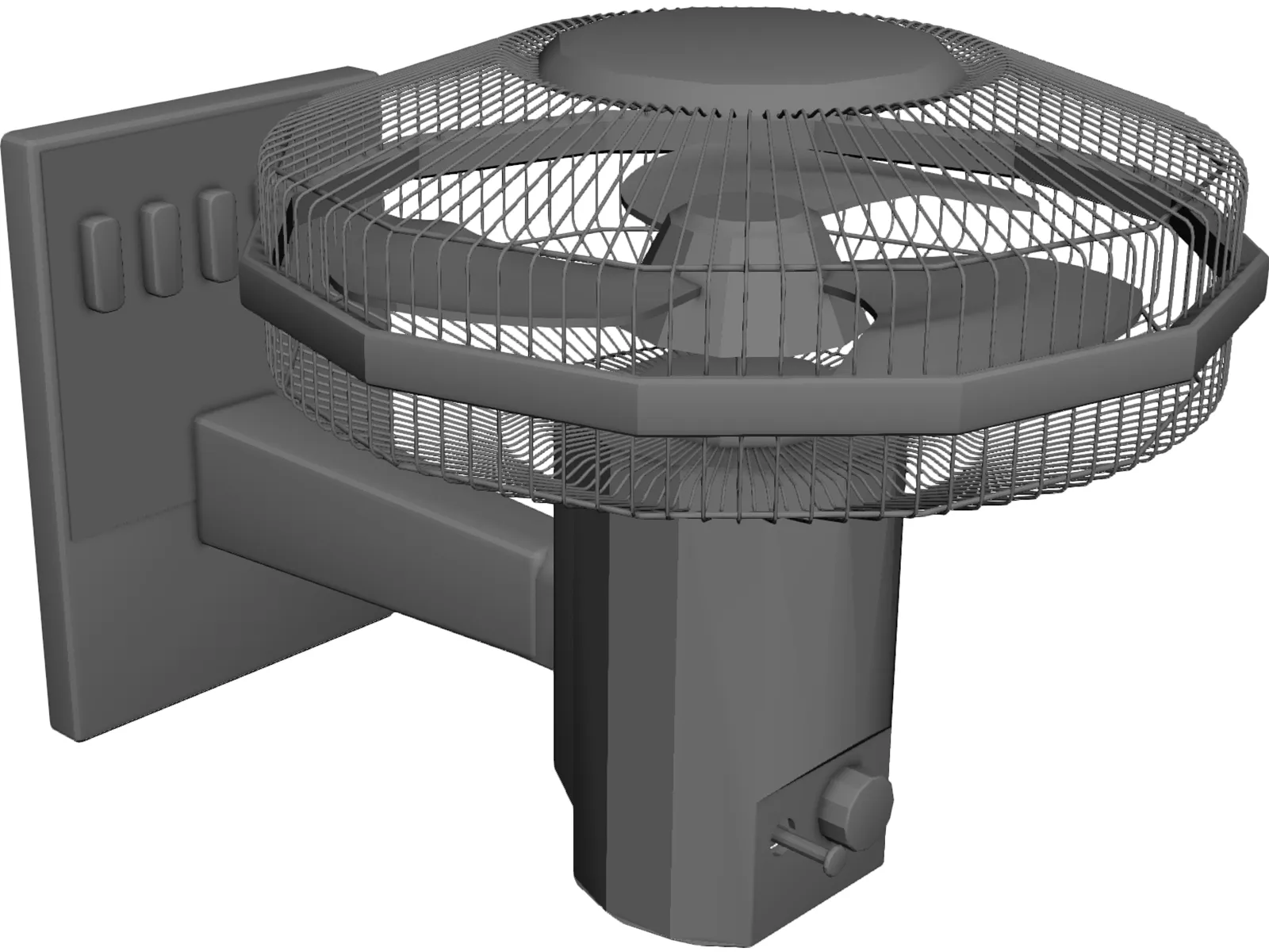 Caged Fan 3D Model main preview