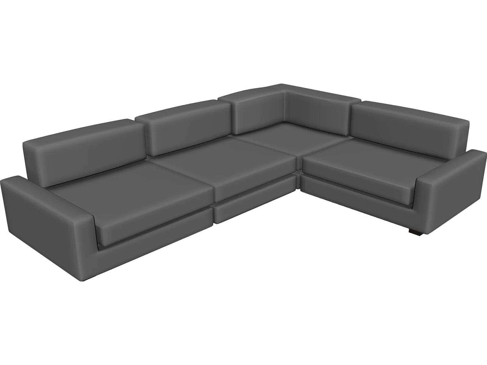 Couch Sectional Modern 3D Model main preview