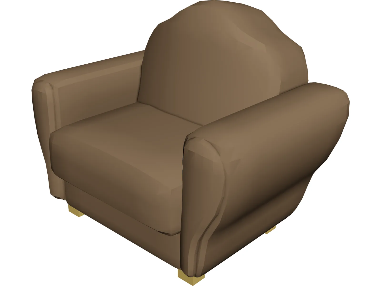 Chair Leather 3D Model main preview